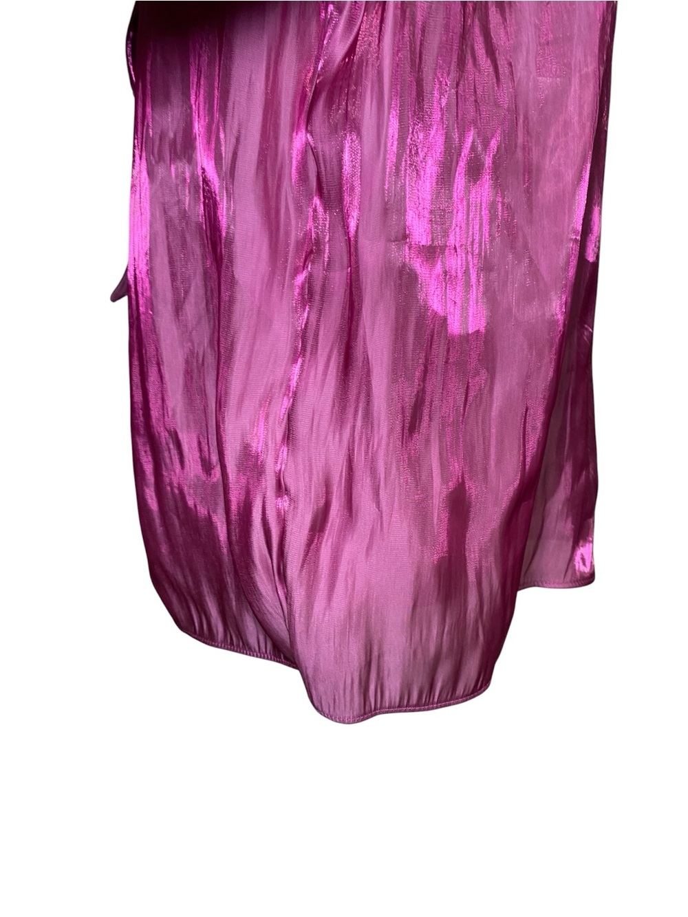 Aveloria Metallic Magenta Pleated
Long Sleeve Bow Neck Blouse - Picture 7 of 16